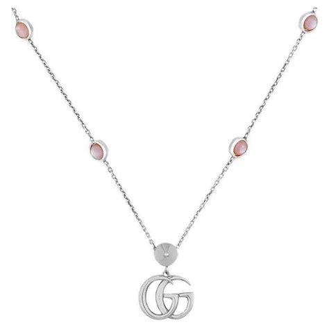 gucci collana doppia g|Collana Doppia G in argento in Argento .